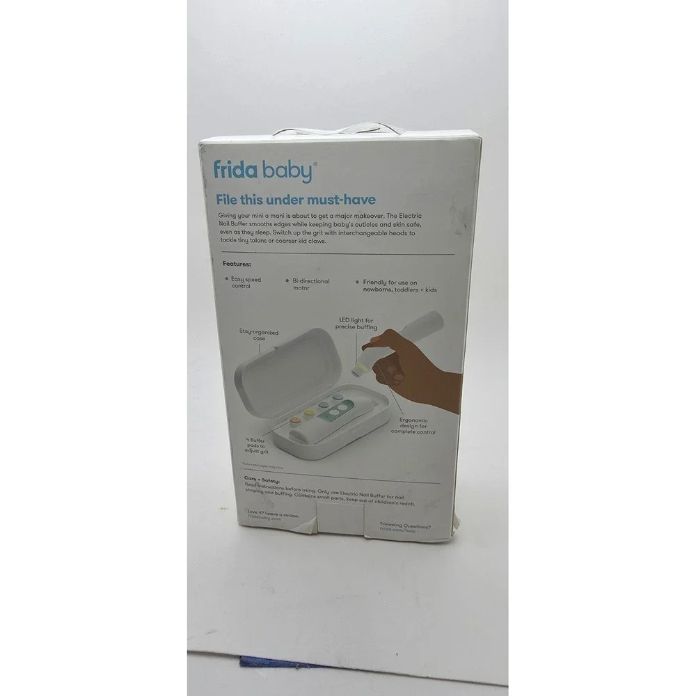 Frida Baby Electric Nail Buffer Kit with LED Light and Storage Case New
